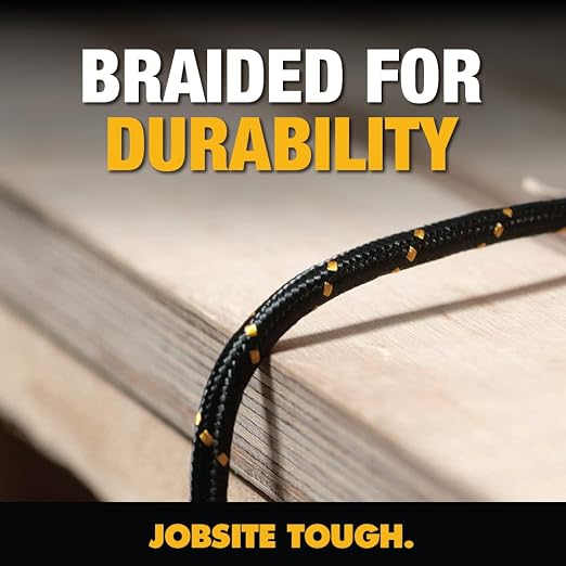 DEWALT Heavy Duty USB to Lightning Cable Durable iPhone Charger, Lightning - Image 2