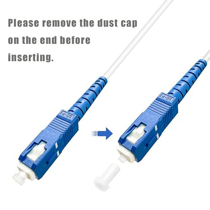 50ft SC to SC Fiber Optic Patch Cable, Armored Single Mode SC/UPC to SC/UPC - Image 4