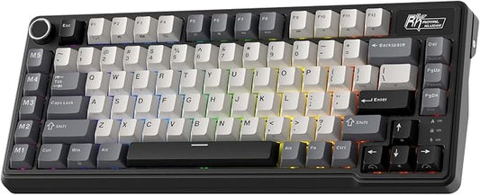 RK ROYAL KLUDGE L75 Gasket Mount Mechanical Keyboard w/Knob/Macro Keys & by MechanicalGamingKeyboard