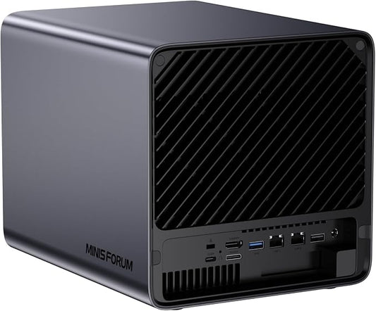 MINISFORUM N5 Pro-P370 5-Bay Desktop NAS, AMD Ryzen AI 9 HX Pro 370 12C/24T Up by MINISFORUM