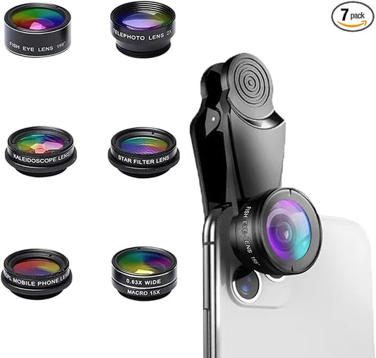 Universal 7-in-1 Mobile Phone Camera Lens Kit, Funny Cell Phone Lens by Unknown