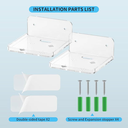 Wall Mount Floating Shelves for 2 Pcs Camera Mini Speaker Shelf Baby Monitor - Image 8