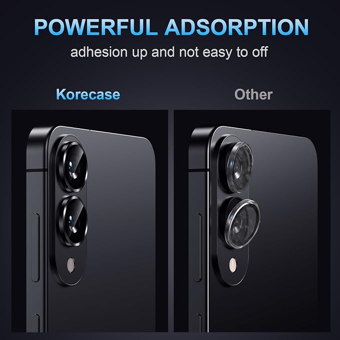 Korecase for Samsung Galaxy S25 Edge Camera Lens Protector, 9H Tempered Glass - Image 4