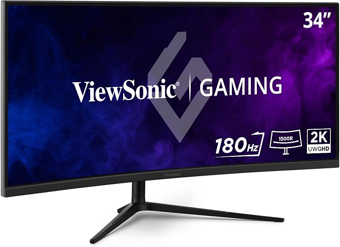 ViewSonic VX3418C-2K 34 Inch UltraWide QHD 1440p Curved Gaming Monitor by ViewSonicCorporation