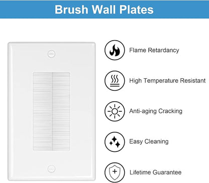 Iwillink Brush Wall Plate, Cable Pass Through Insert - Image 5