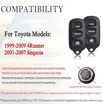 MechanMagic 2PCS Key Fob Remote Replacement Fits - Image 2
