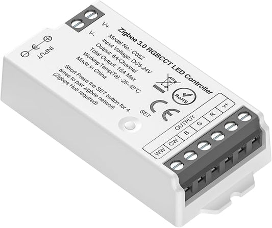 BTF-LIGHTING Tuya Zigbee 3.0 C05Z LED Controller Support RGBCCT 6 pin PWM FCOB by BTF-LIGHTING