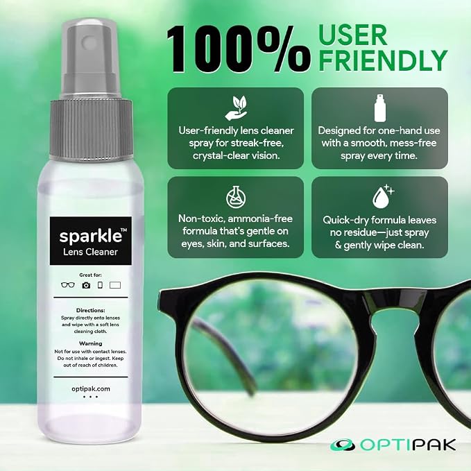 Sparkle Anti-Reflective Lens Cleaner Spray kit | 1oz Glasses Cleaner Spray + - Image 7