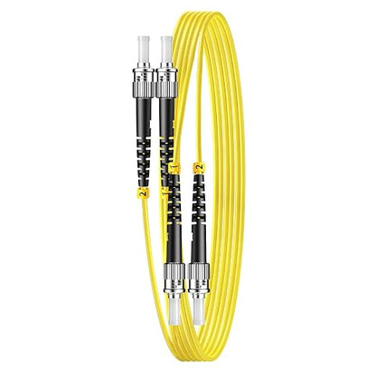 FiberPrime- OS2 ST to ST Single Mode Fiber Patch Cable, Duplex Singlemode by Unknown
