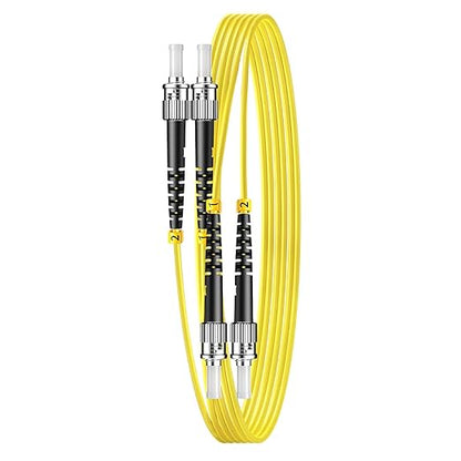 FiberPrime- OS2 ST to ST Single Mode Fiber Patch Cable, Duplex Singlemode by Unknown