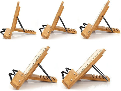 wishacc Large Size Bamboo Book Stand and Cookbook Holders - Image 5