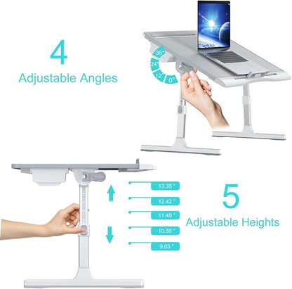 Laptop Bed Tray Desk, Foldable and Adjustable Lap Table - Image 3