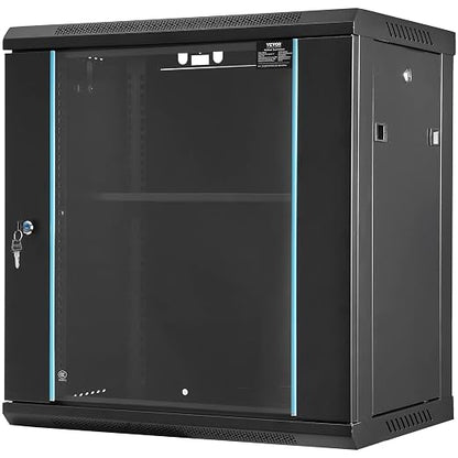 VEVOR 12U Wall Mount Network Cabinet, 15.5'' Deep Server Rack Cabinet Enclosure - Image 9