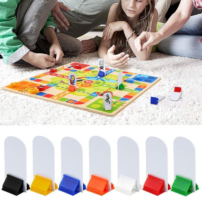 Meetory 45-Piece Blank Game Board Markers, 35-Piece Game Card Stands, 2 Black - Image 4