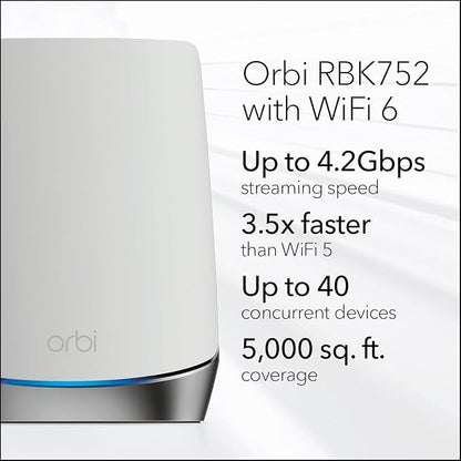 NETGEAR Orbi Whole Home Tri-Band Mesh WiFi 6 System – Router - Image 2