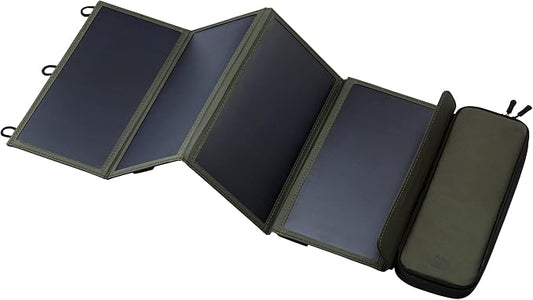 ELECOM NESTOUT Portable Solar Panel, Dual USB-A Ports, 28W Power Generation by ELECOM