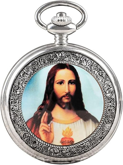 Men's Pocket Watch, Arabic Digital Dial Pocket Watches - Image 2