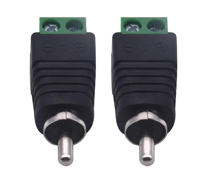 RCA Plugs for Speaker Wire，RCA to AV Screw Terminal Connector, Phono RCA Male - Image 7