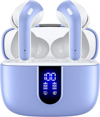TAGRY Bluetooth Headphones True Wireless Earbuds 60H Playback LED Power Display by TAGRY