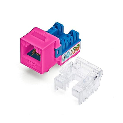 trueCABLE Cat5e Keystone Jack, Unshielded, 90 Degree Punch-Down, PoE++ 100W by trueCABLE