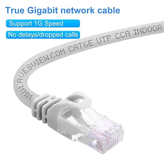 CAT6 Ethernet Cable 10 FT Indoor High-Speed 10Gbps Snagless 10FT CAT 6 Ethernet - Image 2
