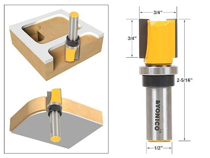 YONICO Router Bits Pattern Bit Flush Trim 3/4-Inch Diameter 1/2-Inch Shank 14131 - Image 2