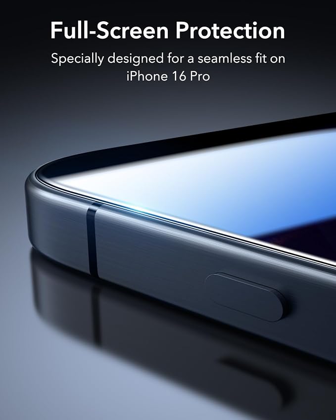 ESR 3 Pack 9H+ Glass for iPhone 16 Pro Privacy Screen Protector, Armorite - Image 7