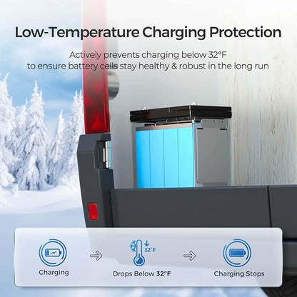 Renogy 4PCS 12V 100Ah LiFePO4 Lithium Battery Mini Size, 100A BMS - Image 3