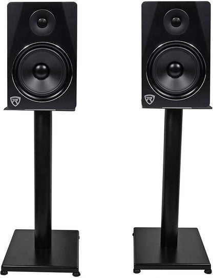Rockville RS21B 21-Inch Steel Bookshelf Speaker Stands, 60 lbs Capacity - Image 6