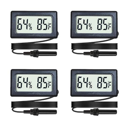 4-Pack Mini Digital Hygrometer Thermometer Gauge by BuynowonVeanic