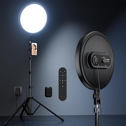 Weilisi Ring Light with 72" Tripod Stand and Phone Holder, 6500K Full-Screen by Weilisi
