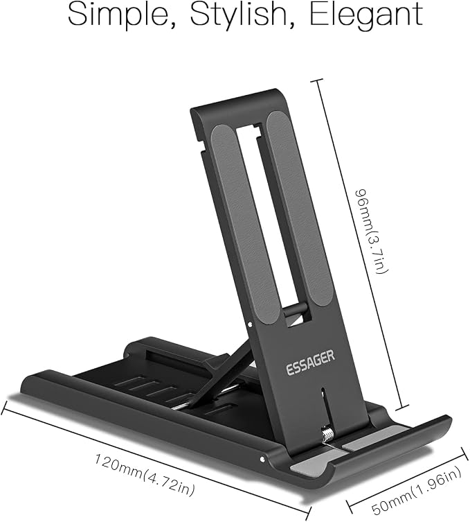 ESSAGER 2 Pack Foldable Mini Cell Phone Stand, Adjustable Mobile Phone Holder - Image 7