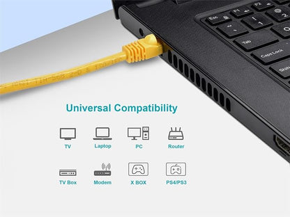 Monoprice Cat5e 3ft Yellow Patch Cable UTP 24AWG 350MHz Pure Bare Copper - Image 6