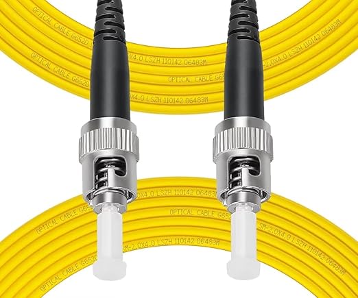 Fibergaga-10m OS2 ST to ST Fiber Patch Cable, Single Mode, Length Option: by Fibergaga