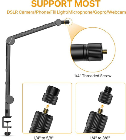PICTRON VIJIM LS25 Camera Desk Mount, Flexible Overhead Webcam Stand - Image 3