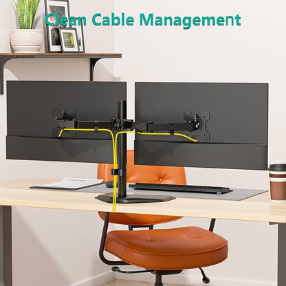 WALI Dual Monitor Stand for Desk, Monitor Stands for 2 Monitors up to 27 inch - Image 8