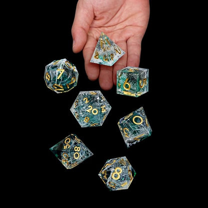 ARUOHHA Sharp Edge Dice DND Resin Translucent Dice Set - Image 4
