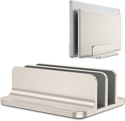 OMOTON [Updated Dock Version Vertical Laptop Stand, Double Desktop Stand Holder by OMOTON
