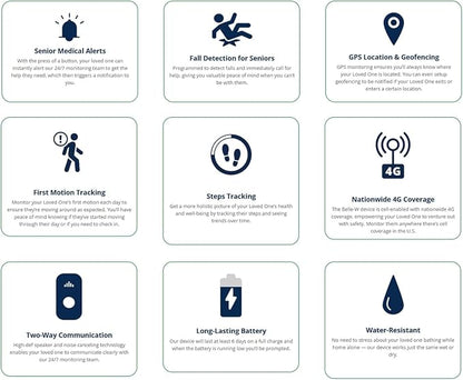Safety+ 4G Medical Alert System: Fall Detection, GPS Location, 24/7 Monitoring - Image 6