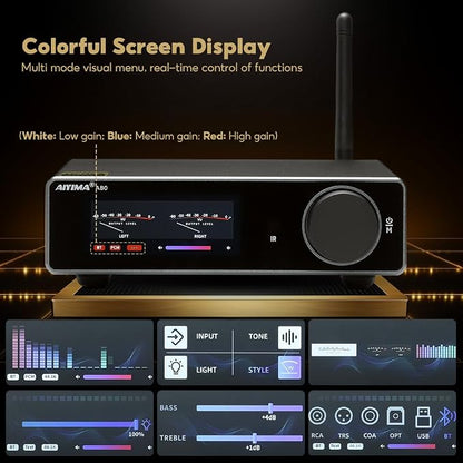 AIYIMA A80 Bluetooth Amplifier DAC Stereo HiFi Home Audio Receiver - Image 5