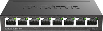 D-Link DGS-108, 8 Port Gigabit Ethernet Switch Unmanaged, Network Splitter by D-Link