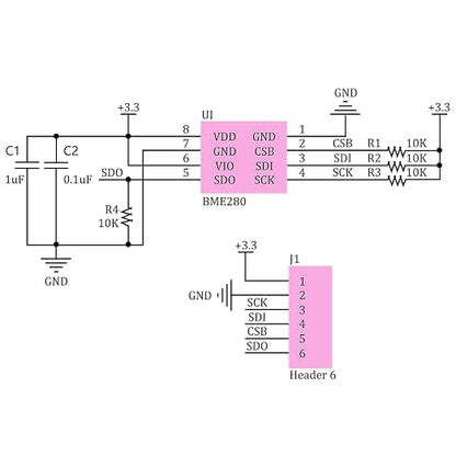 4 PCS BME280 3.3V Sensor Module Atmospheric Pressure Temperature Humidity - Image 5