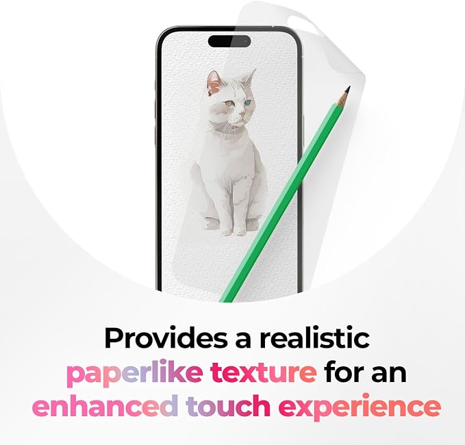 SIELO 2 Pack Matte Screen Protector, 9H Hardness Shatterproof & paper-feel PET - Image 3
