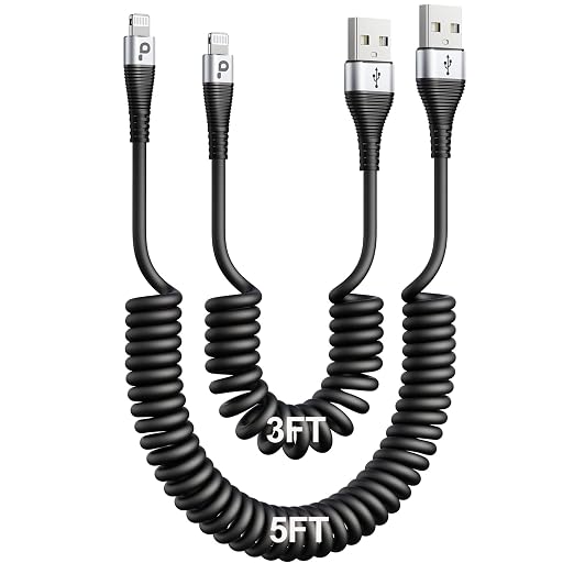iPhone Charger Cable for Car, Retractable Charging Cord Compatible by PRAKIE