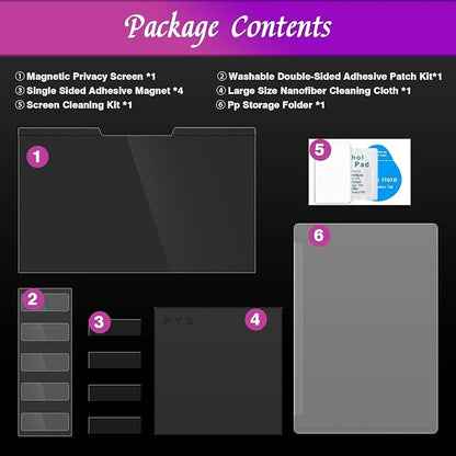 PYS Magnetic Laptop Privacy Screen 16 Inch 16:10 Ratio - Image 9