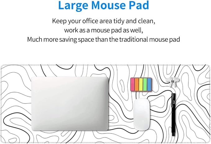 White Mouse Pad Large XL Gaming Mouse Pad - Image 5