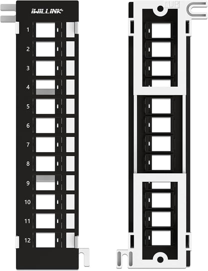 Iwillink Blank 12-Port Keystone Patch Panel - Image 6