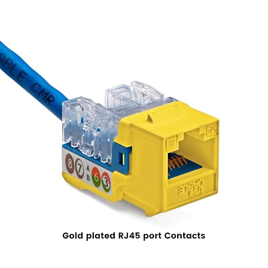 trueCABLE Cat5e Keystone Jack, Unshielded, 90 Degree Punch-Down, PoE++ 100W - Image 6
