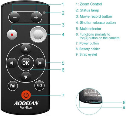 AODELAN Wireless Camera Remote Control Remote Shutter Release - Image 8