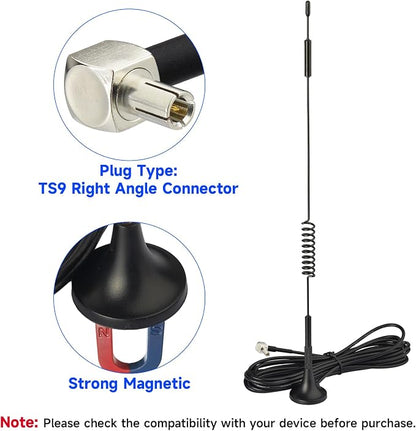 Superbat 7dBi External Magnetic Coil Antenna TS9 Connectors Antenna - Image 4